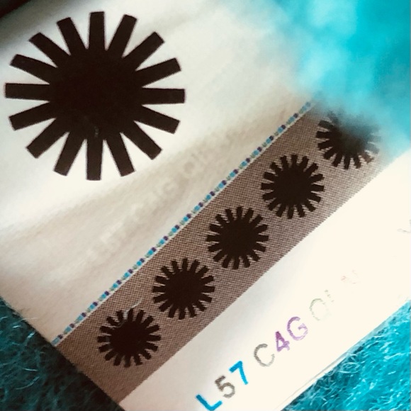 UGG Oh Yeah Shearling Slides Aqua Hybrid Sandal Slippers Women's size 9 like new - Picture 13 of 14